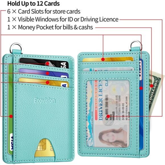 Slim Minimalist Front Pocket Wallet, RFID Blocking Credit Card Holder Wallet - Picture 5 of 7